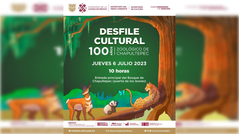 Anuncian desfile cultural por el centenario del Zoológico de Chapultepec