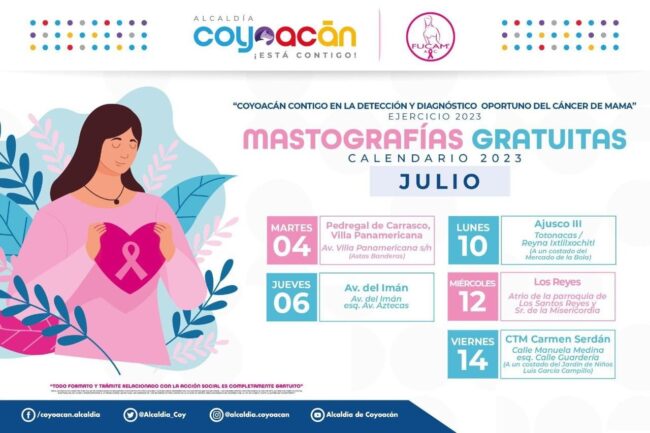 Anuncia Coyoacán 5 jornadas de mastografías gratis