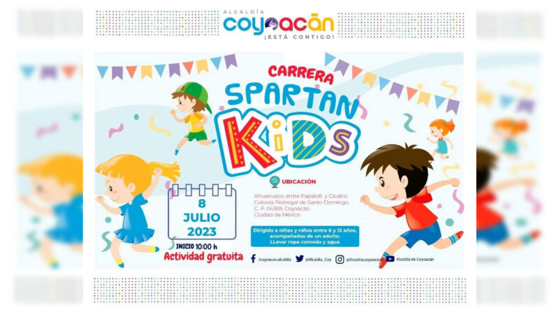 Invita Coyoacán a la carrera infantil “ Spartan Kids” 