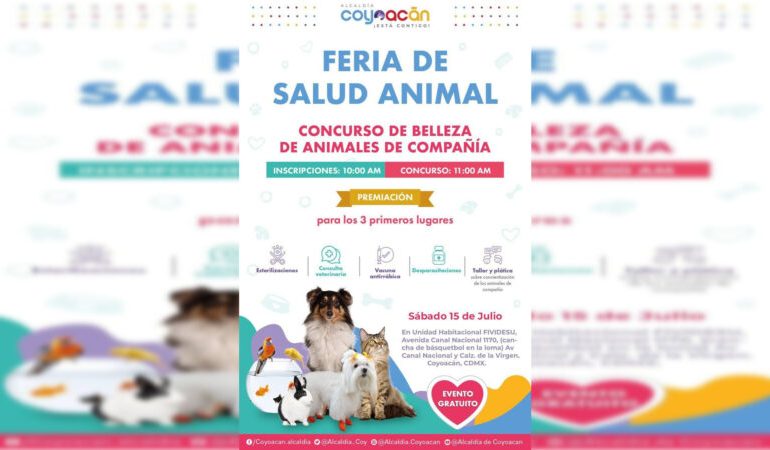 Invitan a Feria de Salud Animal en Coyoacán