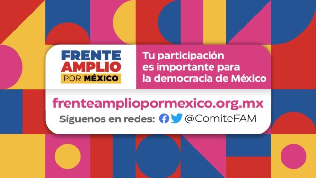 Anuncia Frente Amplio por México mejora en plataforma de registro