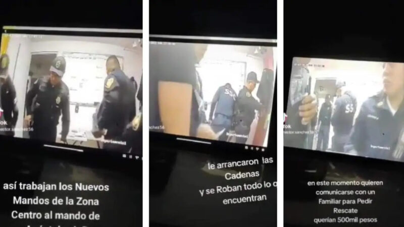 Captan a policías realizando presunto abuso de autoridad