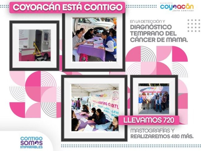 Van 720 mastografías aplicadas en Alcaldía  Coayoácan