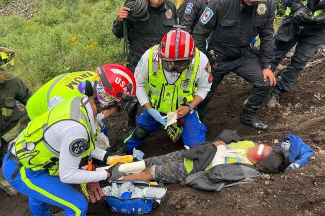 Niño de 8 años cae dentro del volcán de Xitle en CDMX