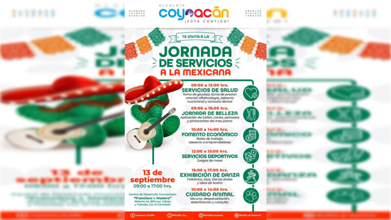 Invita Coyoacán a la ‘Jornada de Servicios a la Mexicana’