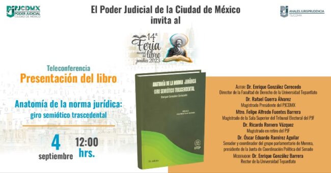 Continúan actividades de la 14º Feria Nacional del Libro Jurídico del PJCDMX