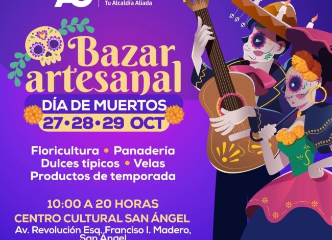 Invita Alcaldía ÁO al Bazar Artesanal de Día de Muertos
