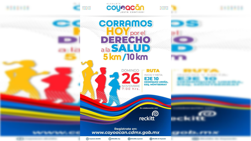 Invita Coyoacán al evento “Corramos Hoy por el Derecho a la Salud»