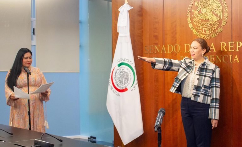 Rinde protesta María Isabel Rodríguez como senadora
