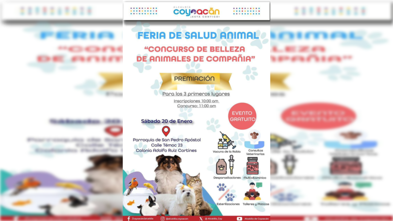 Invita Coyoacán a la Feria de Salud Animal