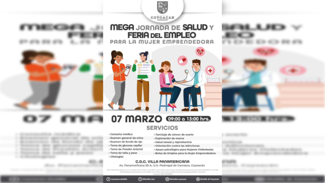 Invita Coyoacán a Mega Jornada de Salud y Feria del Empleo