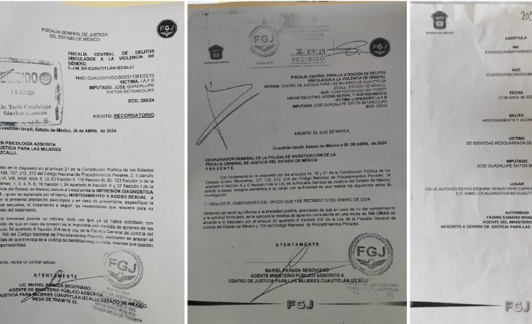 Una funcionaria del ayuntamiento de Cuautitlán denunció ante el alcalde Aldo Ledezma y su cabildo haber sufrido de acoso sexual por el contralor municipal, José Guadalupe Sixtos Betancourt, pero su acusación no derivó en acciones de justicia, sino en represalias laborales como cambio de adscripción, disminución de su nivel de puesto y salario, e incluso la amenaza de despido. IMÁGENES: Especial