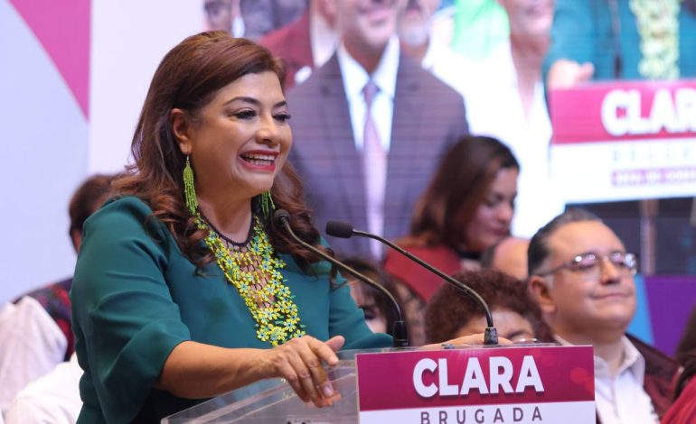 Clara Brugada, candidata a la Jefatura de Gobierno de la Ciudad de México por la coalición “Sigamos haciendo historia”, aseguró que ganará los próximos comicios del 2 de junio cuando las tres alcaldías que concentran 60% del padrón electoral la favorezcan con su voto. FOTO: Especial