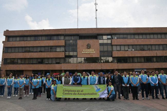 Realizan jornada de limpieza en el centro de Azcapotzalco