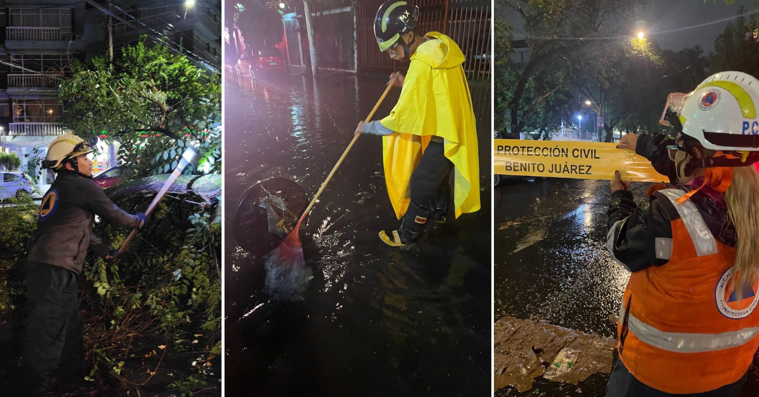 Atiene alcaldía Benito Juárez decenas de emergencias por intensas lluvias