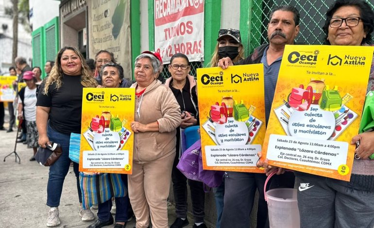 Nueva Aztlán hará este sábado la Primera Colecta de Útiles Escolares y 'Mochilatón'