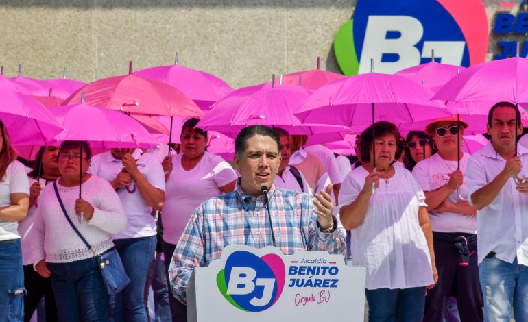 En el marco del Día Mundial de la Lucha contra el Cáncer de Mama, la alcaldía Benito Juárez realizó la jornada BJ Rosa por Amor a la Vida, en la cual, el alcalde Luis Mendoza destacó el compromiso que su administración tiene para generar acciones en beneficio de las mujeres que lamentablemente padecen esta enfermedad. FOTOS: Especial